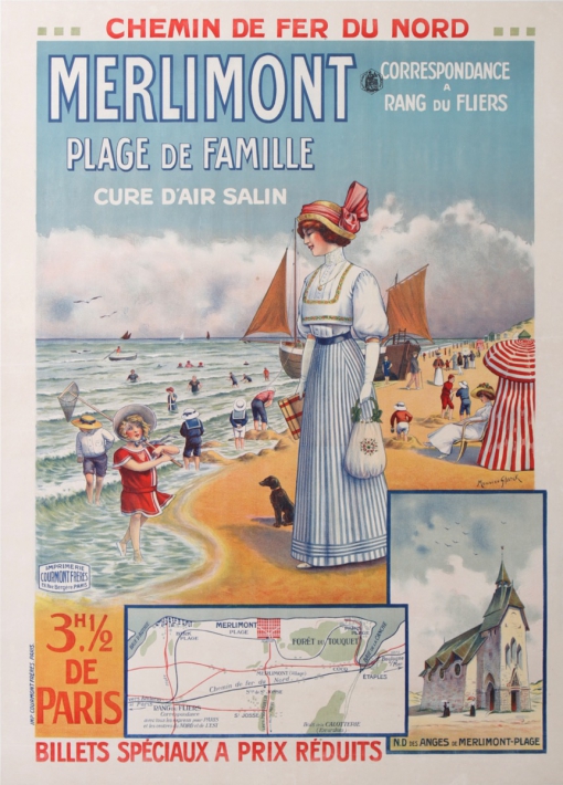 En vente :  CHEMIN DE FER DU NORD MERLIMONT PLAGE DE FAMILLE  TOUQUET