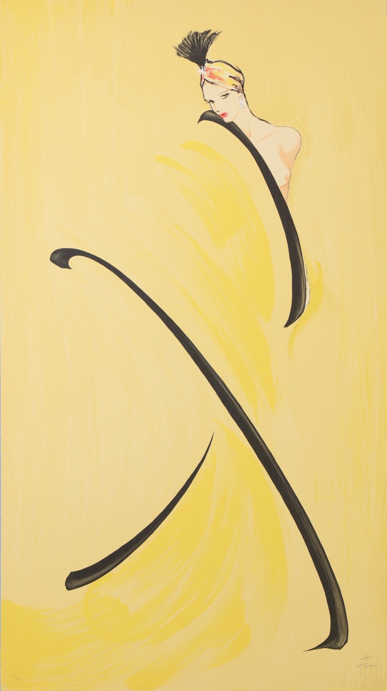 En vente :  GRUAU LES GIRLS  FEMME EN JAUNE  TRIPTIQUE PARTIE 2