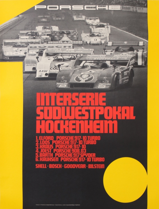 En vente :  PORSCHE INTERSERIE SÜDWESTPOKAL HOCKENHEIM