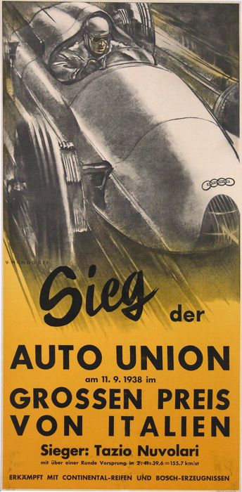 En vente :  AUTO UNION SIEG GROSSEN PREIS VON ITALIEN 1938