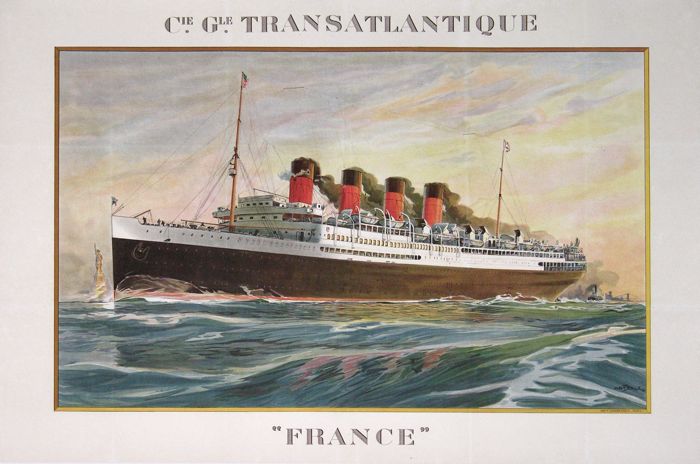 En vente :  COMPAGNIE GÉNÉRALE TRANSATLANTIQUE - PAQUEBOT LE FRANCE