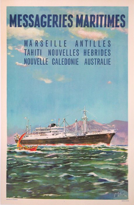 En vente :  MESSAGERIES MARITIMES ANTILLES TAHITI Nlles HEBRIDES Nlle CALEDONIE AUSTRALIE