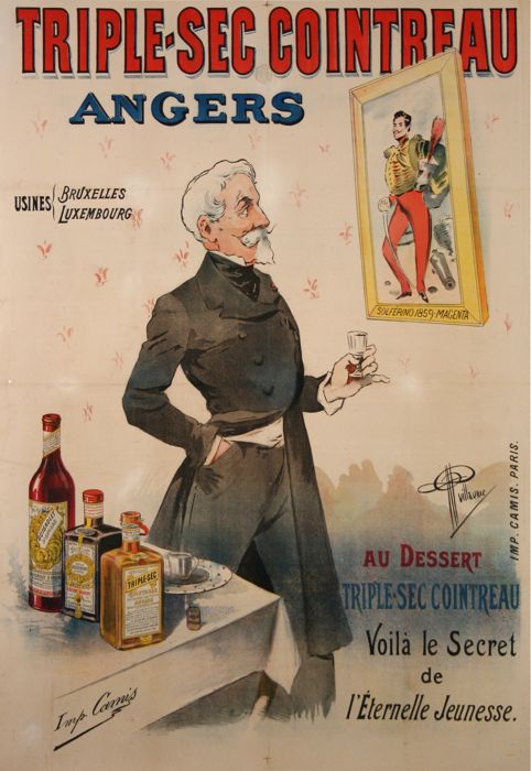 En vente :  TRIPLE SEC COINTREAU ANGERS AFFICHE ANCIENNE