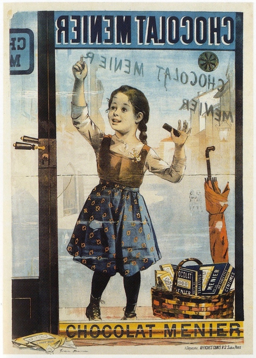 En vente :  CHOCOLAT MENIER  ''Little Girl behind the shop windows''