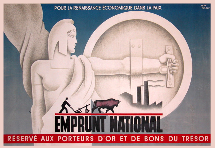 En vente :  EMPRUNT NATIONAL AFFICHE ANCIENNE DE JEAN CARLU