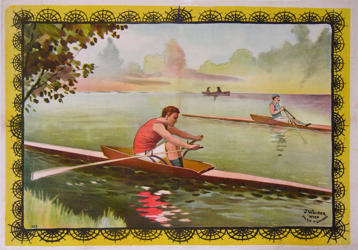 En vente :  AVIRON SIMPLE    SKIFF  - ROWING VINTAGE POSTER