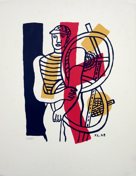 En vente :  AFFICHE D'EXPOSITION FERNAND LEGER  LE TRAVAIL  - PM -