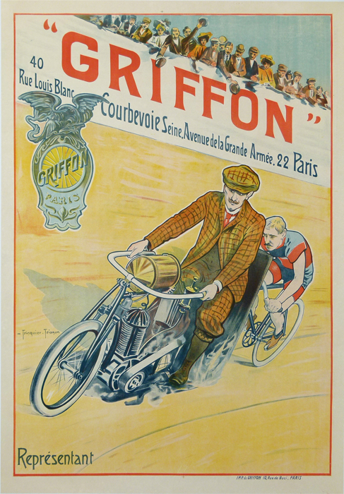 En vente :  GRIFFON CYCLES MOTOCYCLES - AFFICHE ANCIENNE