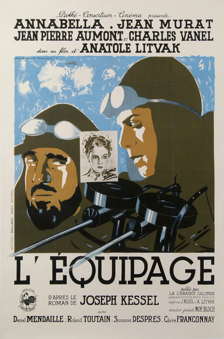 En vente :  AFFICHE ANCIENNE FILM L PATHE  EQUIPAGE  ANNABELLA JEAN MURAT