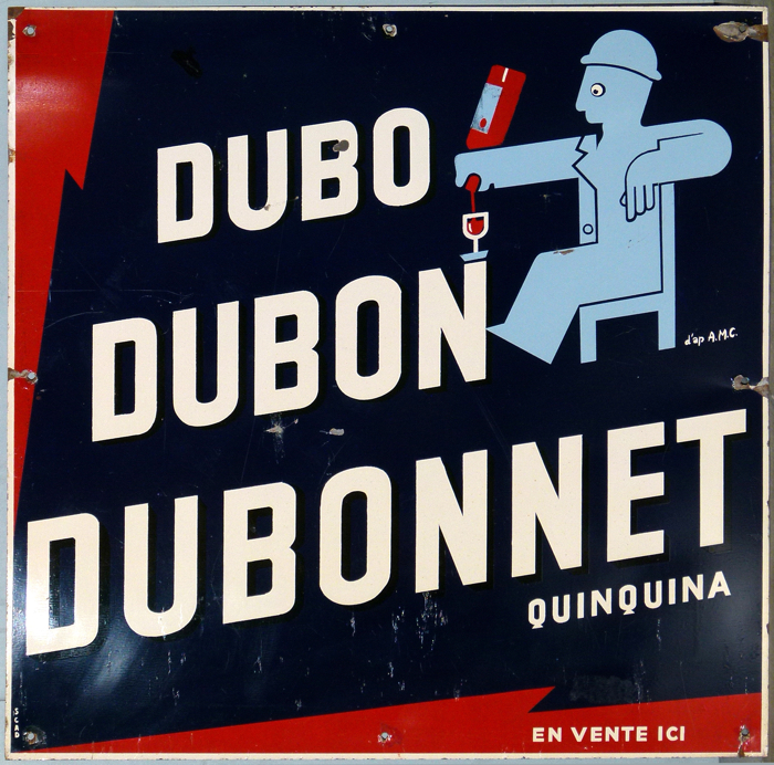 En vente :  DUBO DUBON DUBONNET- TÔLE PUBLICITAIRE EN LITHOGRAPHIE