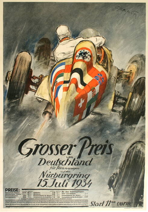 En vente :  GROSSER PREIS VON DEUTCHLAND NURBURGRING 15 Juli 1934