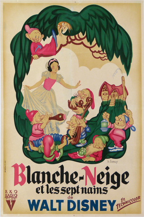 En vente :  BLANCHE NEIGE FILM WALT DISNEY - AFFICHE ANCIENNE