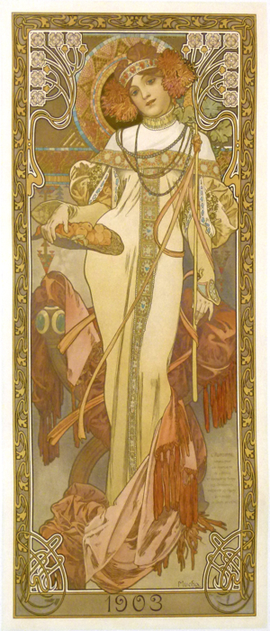 En vente :  MUCHA SAISON - AFFICHE ANCIENNE