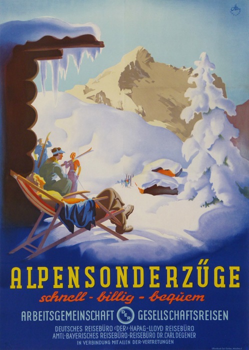 En vente :  ALPENSONDERU?GE ARBEITGEMEINSCHAFT GESELLSCHAFTSREISEN SKI