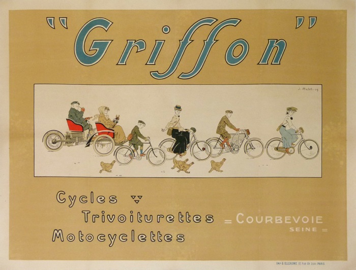 En vente :  GRIFFON CYCLES TRIVOITURETTES MOTOCYCLETTES COURBEVOIE