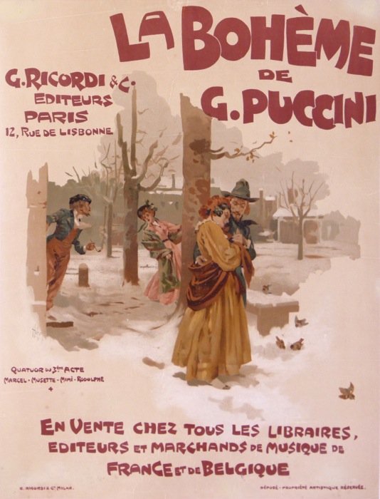 En vente :  LA BOHEME DE G.PUCCINI QUATUOR DI 3e ACTE-MARCEL -MUSETTE-MIMI-RODOLPHE