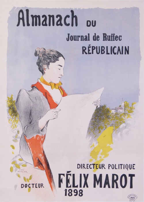 En vente :  ALMANACH 1898 DU JOURNAL RUFFEC REPUBLICAIN  DIRECTEUR FELIX MAROT