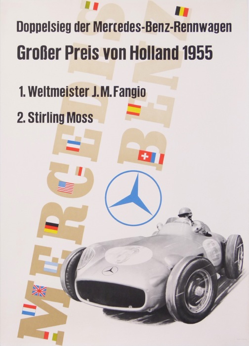 En vente :  MERCEDES BENZ GROSSER PREIS VON HOLLAND 1955 1ER WELTMEISTER - JM FANGIO