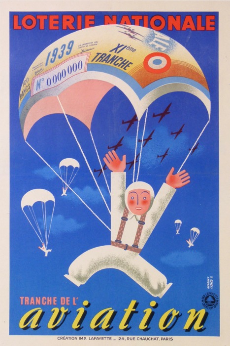 En vente :  LOTERIE NATIONALE TRANCHE DE L'AVIATION 1939