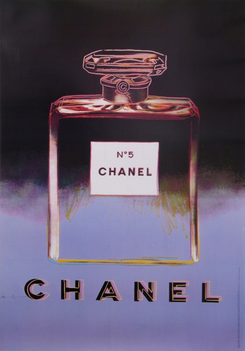 En vente : ANDY WARHOL CHANEL No 5 noir-violet