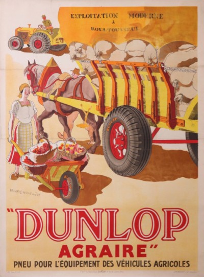 En vente :  PNEU DUNLOP AGRAIRE  PNEUS POUR L'EQUIPEMENT DES VEHICULES AGRICOLES