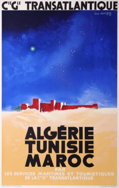 En vente :  Cie Gle TRANSATLANTIQUE - ALGERIE TUNISIE MAROC