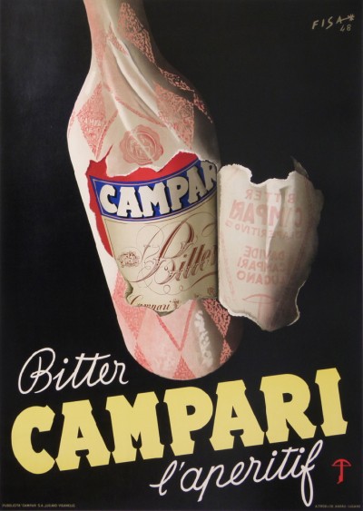 En vente :  BITTER CAMPARI L APERITIF  GRANDE TAILLE