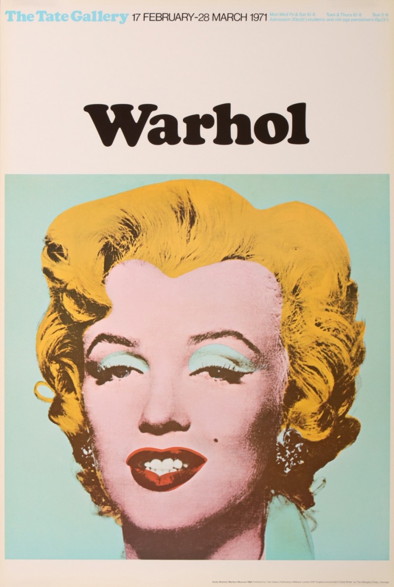 En vente :  ANDY WARHOL MARILYN MONROE EXPOSITION 1971 THE TATE GALERIE