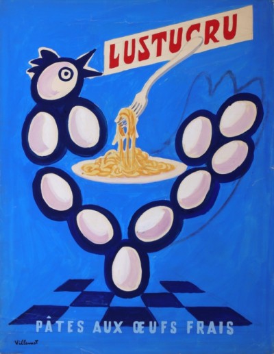 En vente :  LUSTUCRU PATES AUX OEUFS FRAIS  MAQUETTE GOUACHE