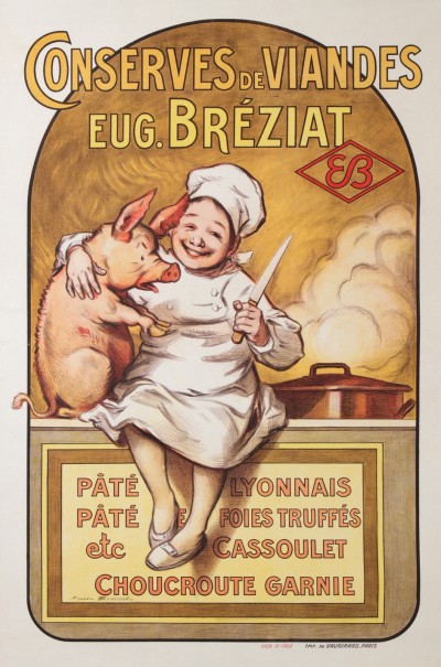 En vente :  CONSERVE DE VIANDES Eug BREZIAT PATÉ LYONNAIS PATÉFOIES TRUFFÉS CASSOULET CHOUCR