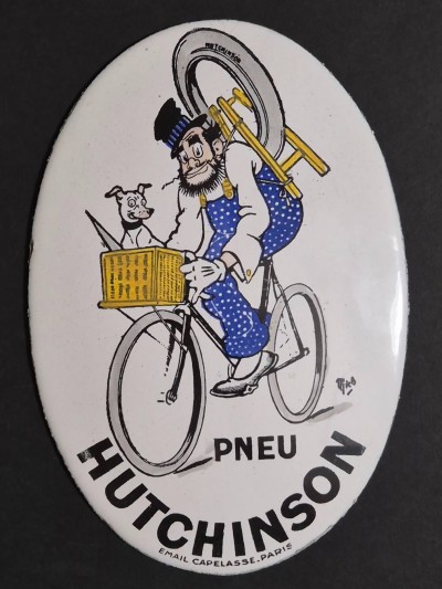 En vente :  MICH PNEUS HUTCHINSON LE REMOULEUR PLAQUE ÉMAILLÉE