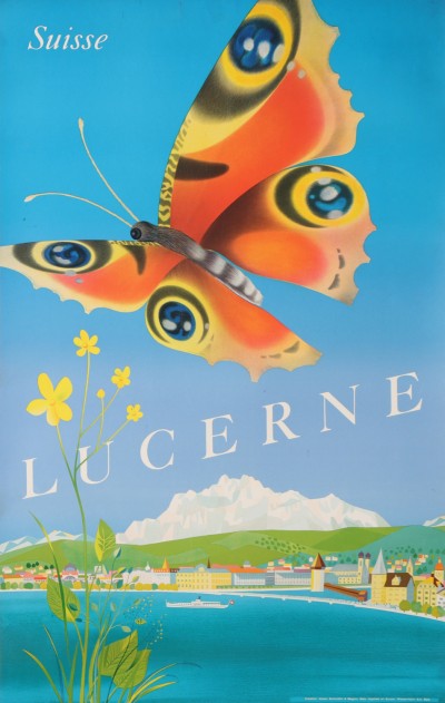 En vente :  LUCERNE SUISSE BUTTERFLY