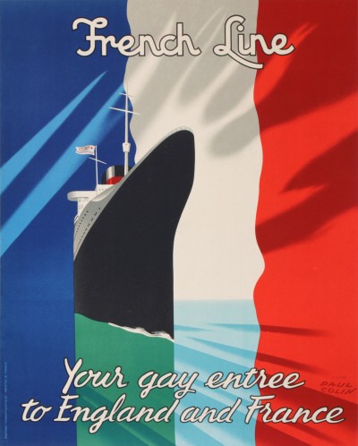En vente :  FRENCH LINE COMPAGNIE GENERALE TRANSATLANTIQUE  YOUR GAY ENTREE TO ENGLAND AND F