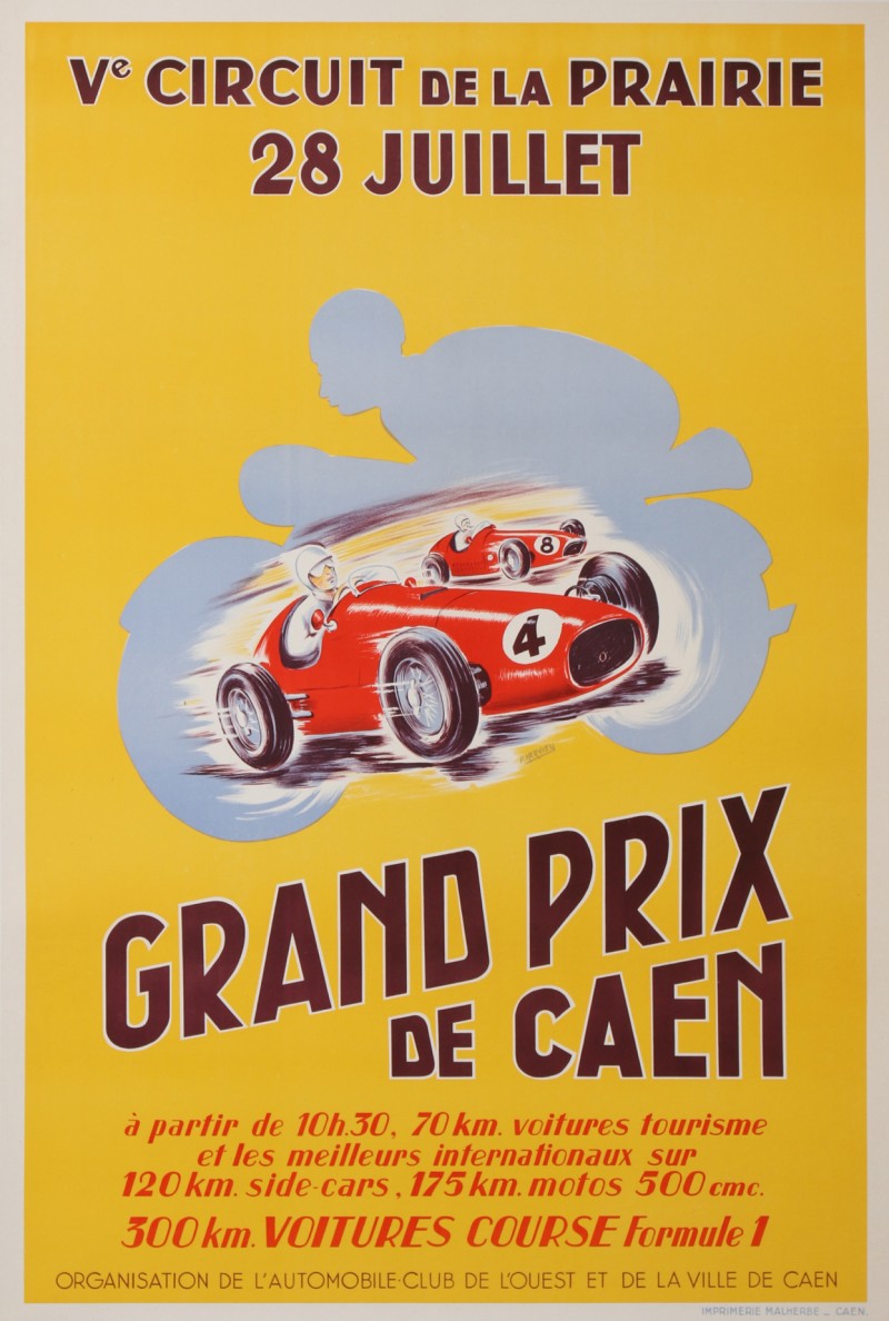 En vente :  GRAND PRIX DE CAEN Ve CIRCUIT DE LA PRAIRIE 28 JUILLET 1957