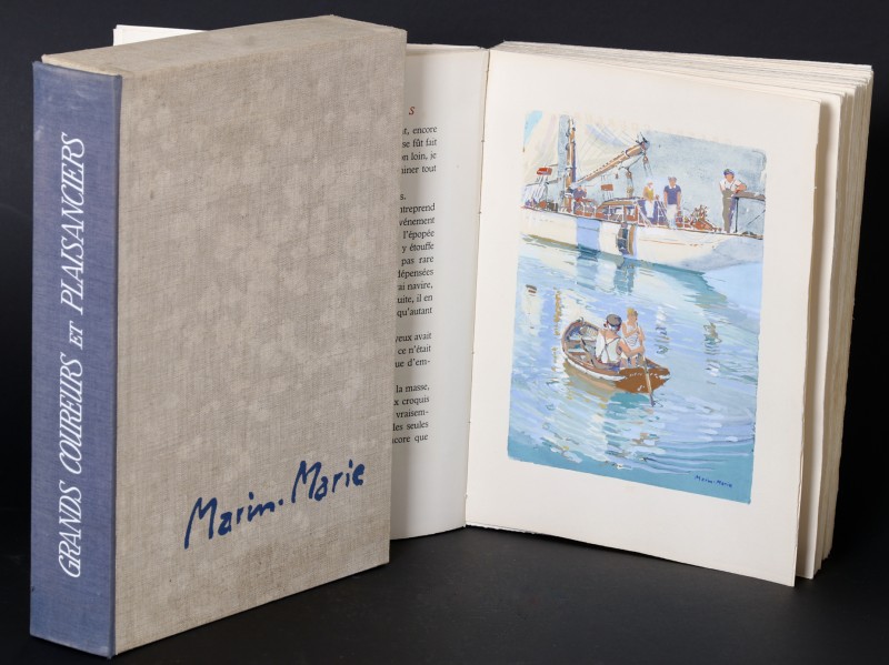 En vente :  LIVRE D'OR DU YACHTING PARIS 1957 GRANDS COUREURS ET PLAISANCIERS