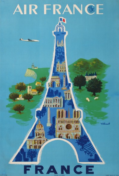 En vente :  VENDU ....!!! AIR FRANCE PARIS - FRANCE - LA TOUR EIFFEL, NOTRE DAME, LES INVALIDES ...