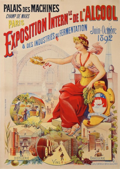 En vente :  EXPOSITION INTERNATIONALE 1892 DE L'ALCOOL ET DES INDUSTRIES DE FERMENTATION
