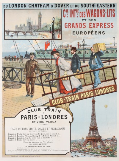 En vente :  DEJA VENDUE !! Cie INTERNATIONALE DES WAGONS LITS ET DES GRANDS EXPRESS CLUB - TRAIN PARIS LOND
