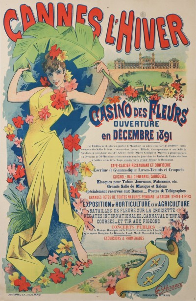 En vente :  CANNES L HIVER CASINO DES FLEURS OUVERTURE DECEMBRE 1891