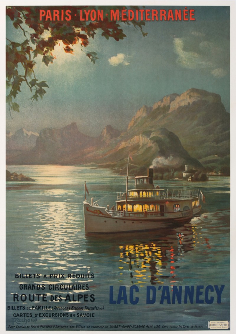 En vente :  LAC D'ANNECY ROUTE DES ALPES TRAINS PLM