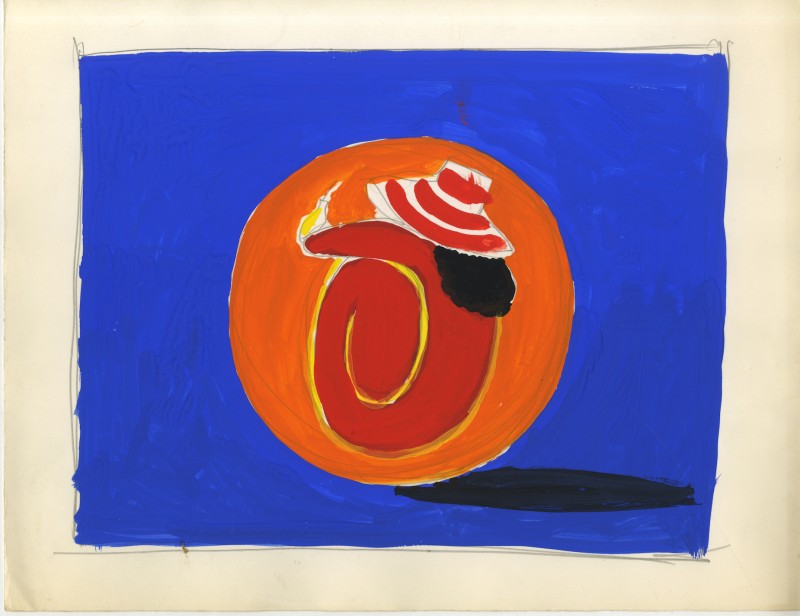 En vente :  VILLEMOT ORANGINA SUN ORANGE  projet d'affiche