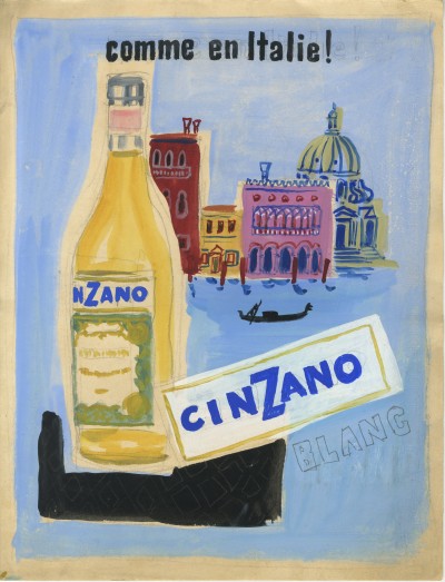 En vente :  CINZANO VENEZIA projet de l'affiche