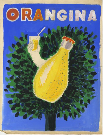 En vente :  VILLEMOT ORANGINA SUMMER DRINK projet d'affiche