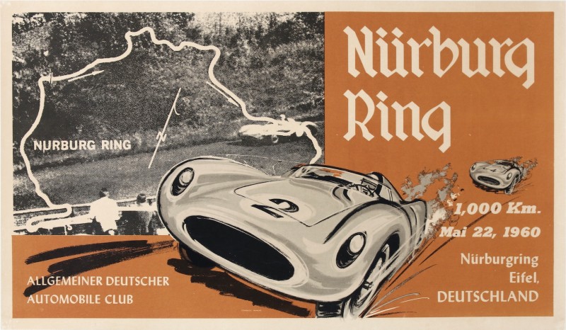 En vente :  NURBURGRING 1000Km 1960 ALLGEMEINER DEUTSCHER AUTOMOBILE CLUB