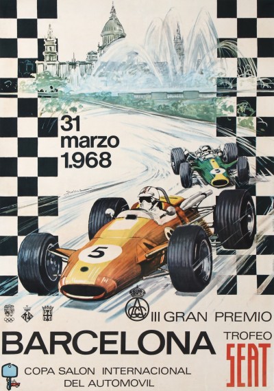 En vente :  BARCELONA 3e GRAND PREMIO TROFEO SEAT 1968 COPA SALON INTERNACIONAL DEL AUTOMOVI