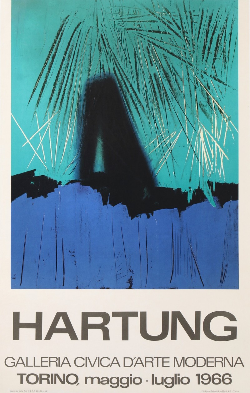 En vente :  HARTUNG EXPOSITION GALLERIA CIVICA D'ARTE MODERNA TORINO 1966