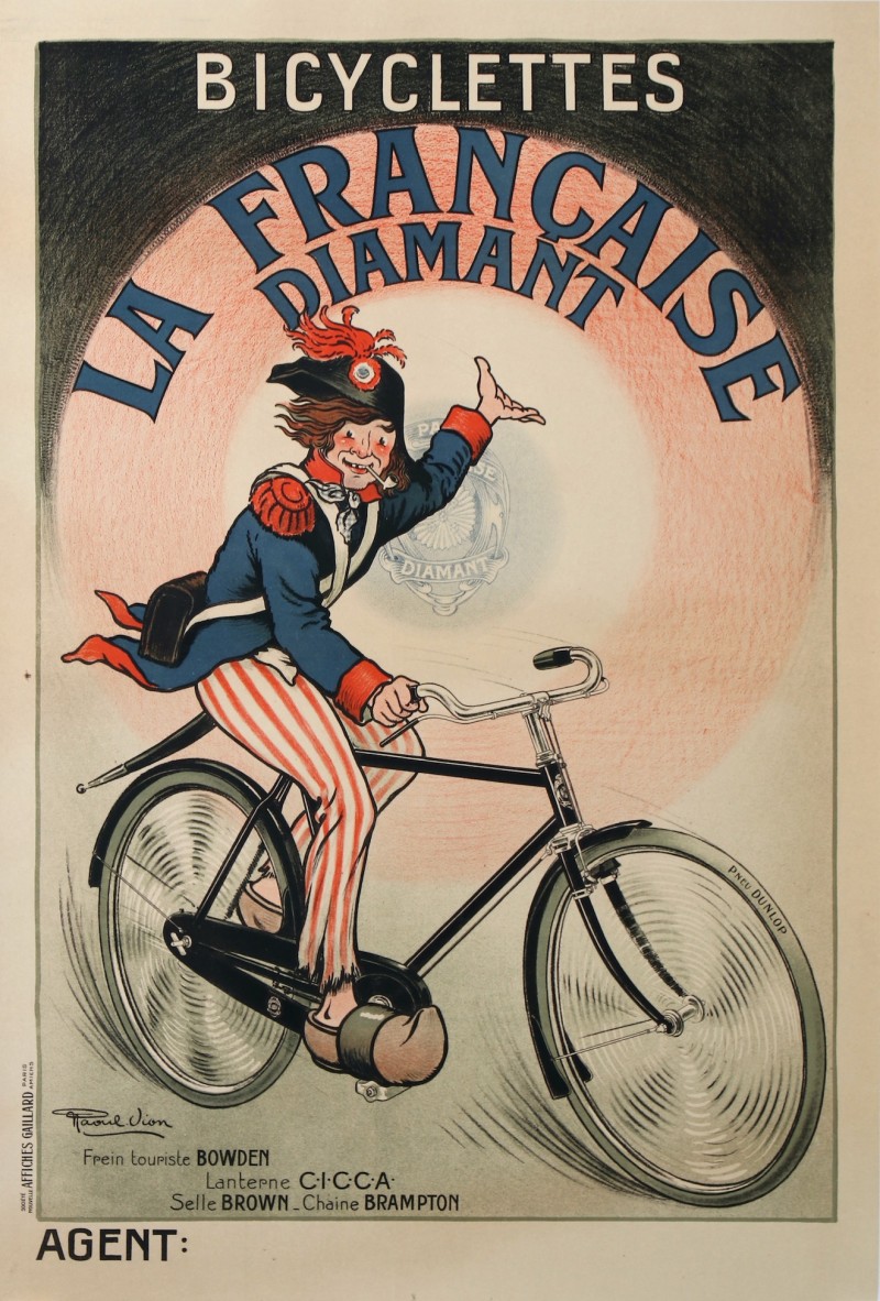 En vente :  BICYCLETTES LA FRANCAISE DIAMANT FREINS BOWDEN LANTERNE CICCA SELLE BROWN CHAINE