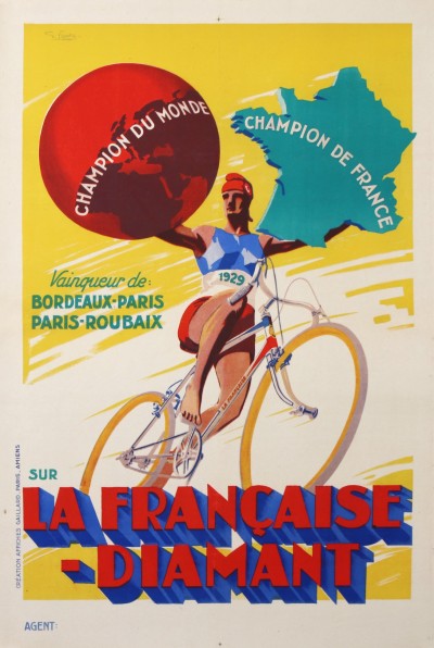 En vente :  CYCLES LA FRANÇAISE DIAMANT PARIS ROUBAIX BORDEAUX PARIS