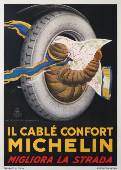 En vente :  MICHELIN BIBENDUM IL CABLE CONFORT MIGLIORA LA STRADA
