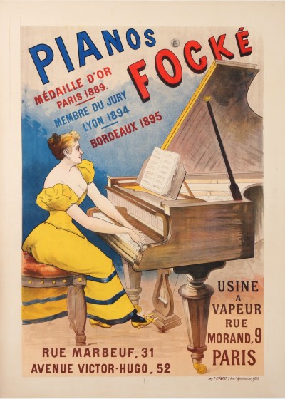 En vente :  PIANO FOCKÉ - USINE A VAPEUR Médaille d'or Paris 1889